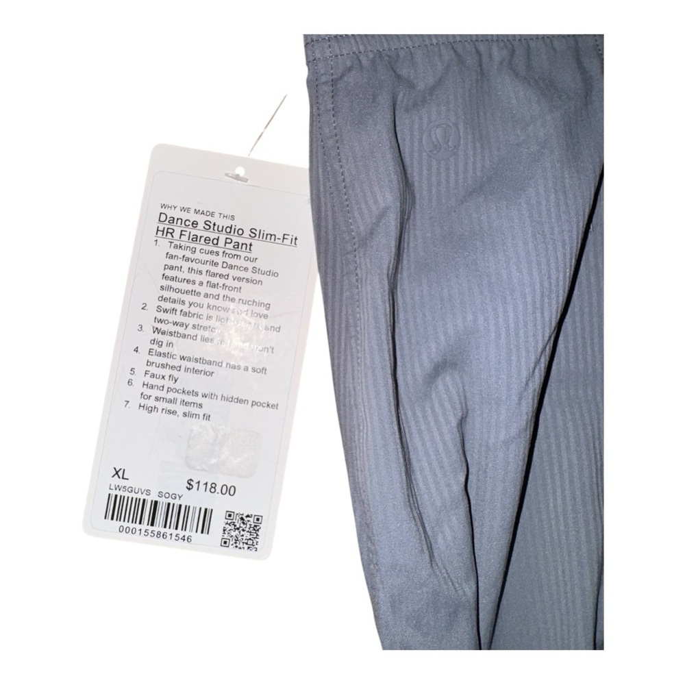 Lululemon Dance Studio Slim-Fit High-Rise Flared Pant, Solar Grey, Size XL NWT - Picture 7 of 7